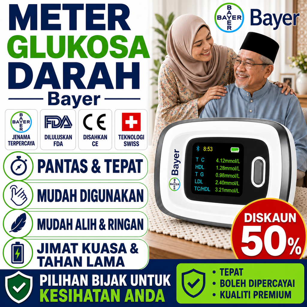 【12 dalam 1】Peranti Pemantauan Kesihatan Digital Mudah Alih