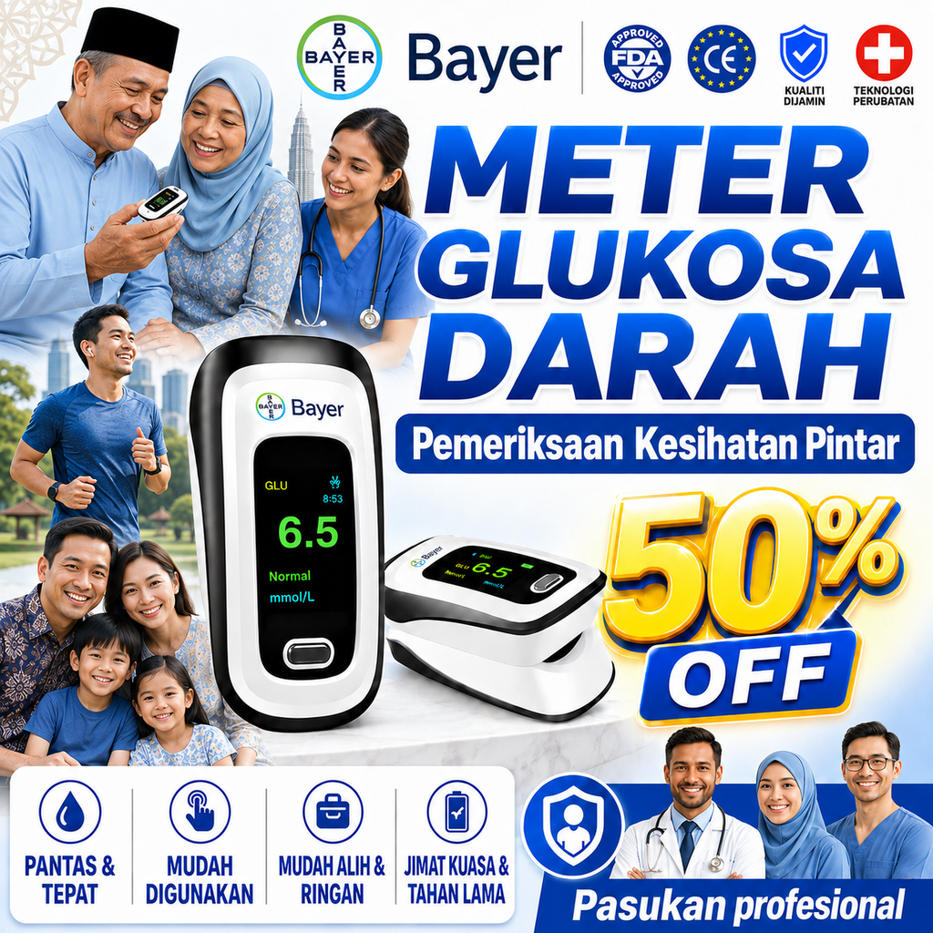 【12 dalam 1】Meter glukosa darah pintar bukan invasif terkini daripada Bayer