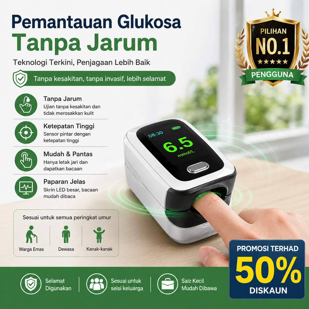【12 dalam 1】Meter glukosa darah pintar bukan invasif terkini daripada Bayer