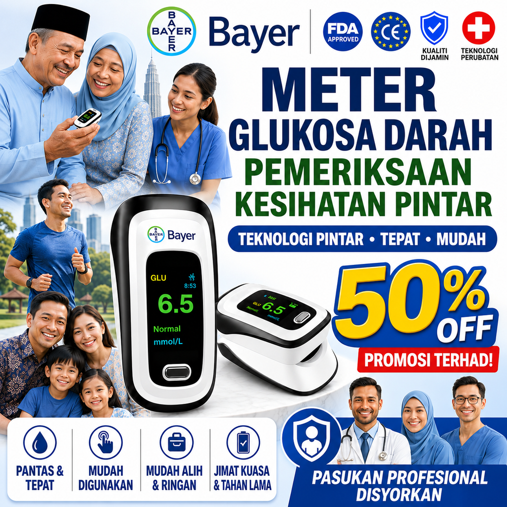 【12 dalam 1】Peranti Pemantauan Kesihatan Digital Mudah Alih