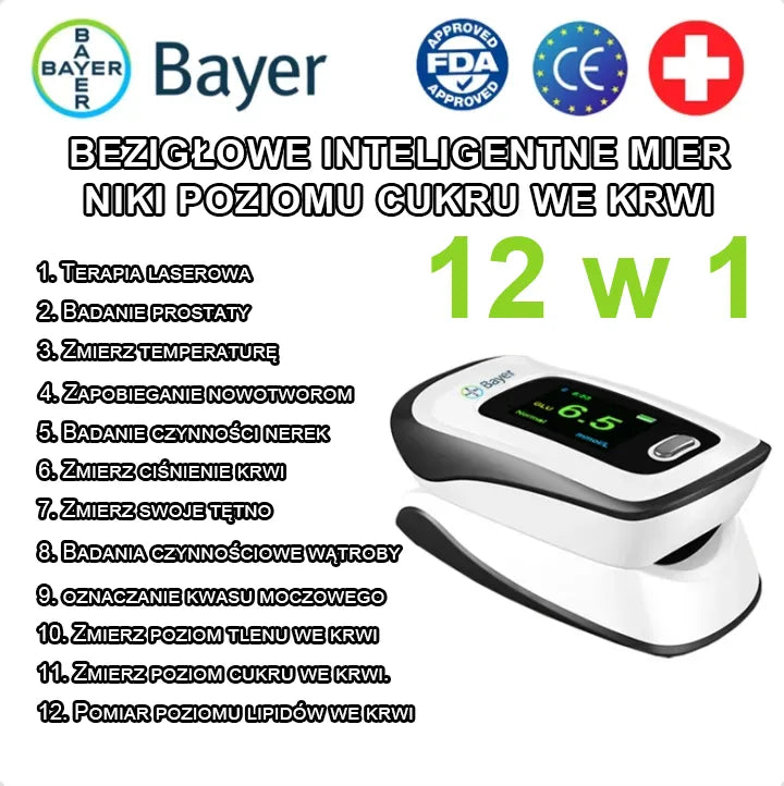 【12 dalam 1】Meter glukosa darah pintar bukan invasif terkini daripada Bayer